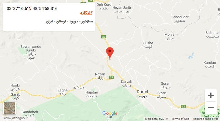 روستای کلنگانه بر روی نقشه