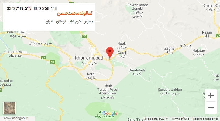 روستای کمالوندمحمدحسن بر روی نقشه