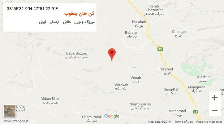 روستای کن خان یعقوب بر روی نقشه