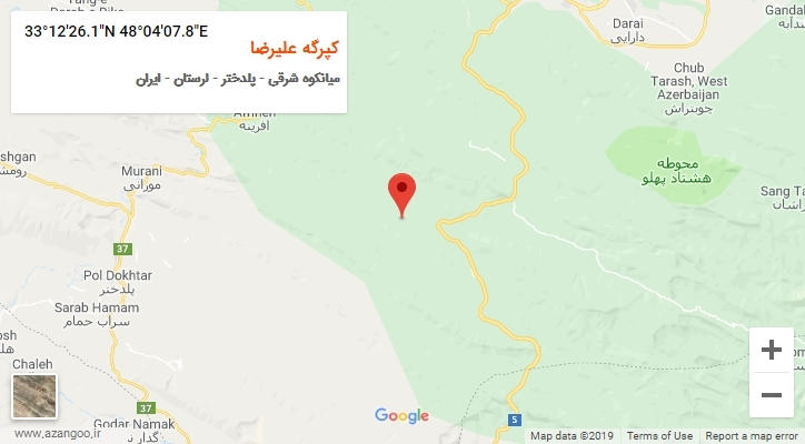 روستای کپرگه علیرضا بر روی نقشه