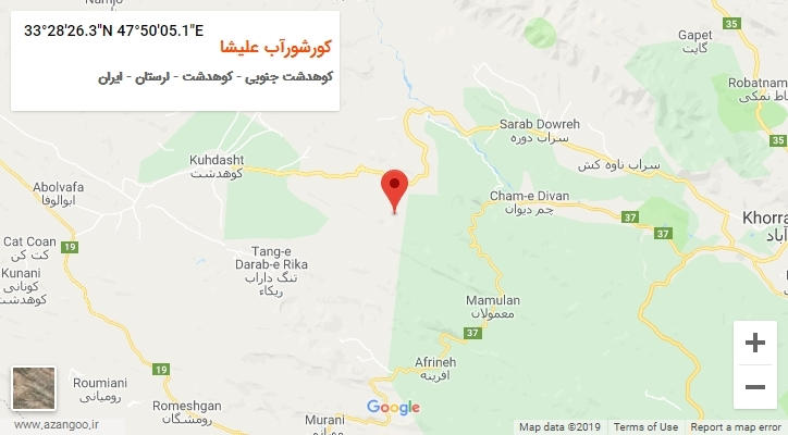روستای کورشورآب علیشا بر روی نقشه
