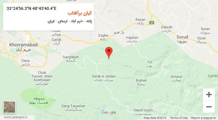 روستای کیان برآفتاب بر روی نقشه