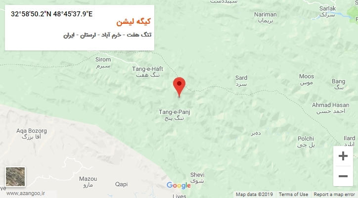 روستای کیگه لیشن بر روی نقشه
