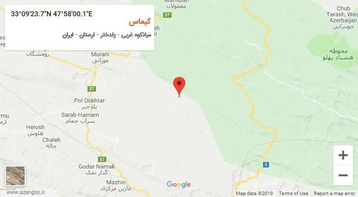 روستای کیماس بر روی نقشه