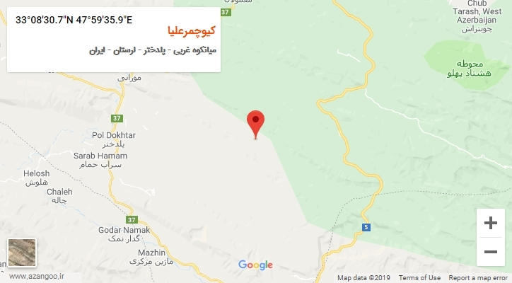 روستای کیوچمرعلیا بر روی نقشه