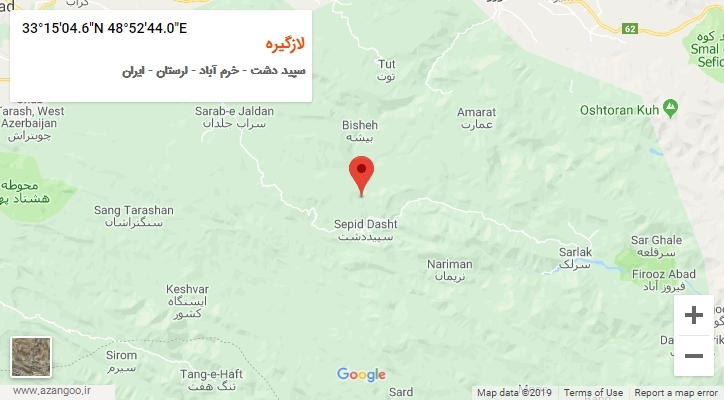 روستای لازگیره بر روی نقشه