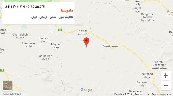 روستای ماموعلیا بر روی نقشه