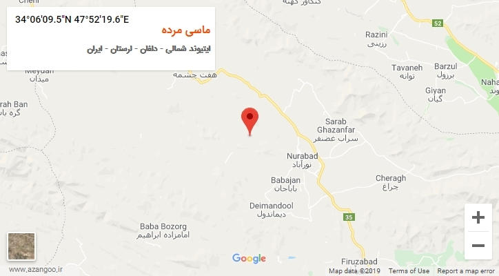 روستای ماسی مرده بر روی نقشه