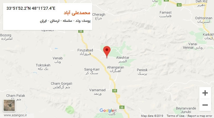 روستای محمدعلی آباد بر روی نقشه