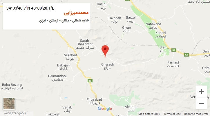 روستای محمدمیرزایی بر روی نقشه