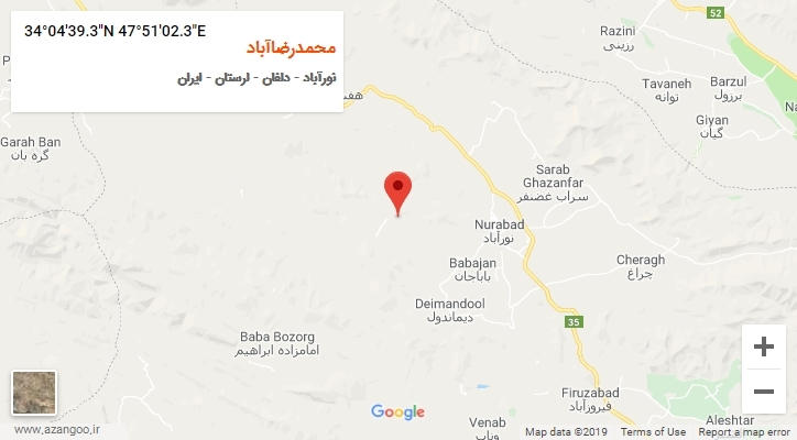 روستای محمدرضاآباد بر روی نقشه