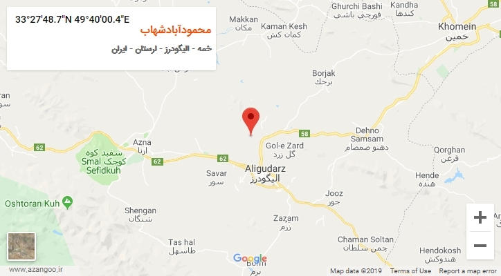 روستای محمودآبادشهاب بر روی نقشه