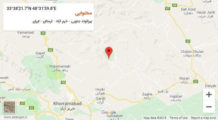 روستای مختوایی بر روی نقشه