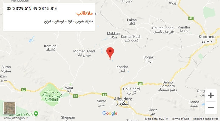 روستای ملاطالب بر روی نقشه