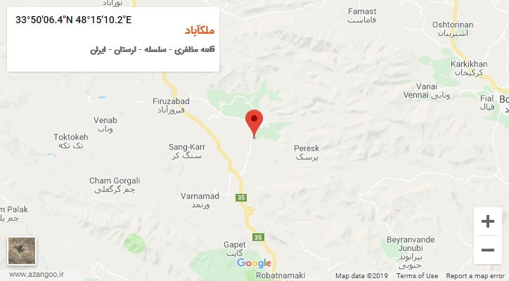 روستای ملکآباد بر روی نقشه