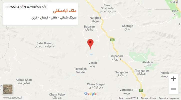 روستای ملک آبادسفلی بر روی نقشه