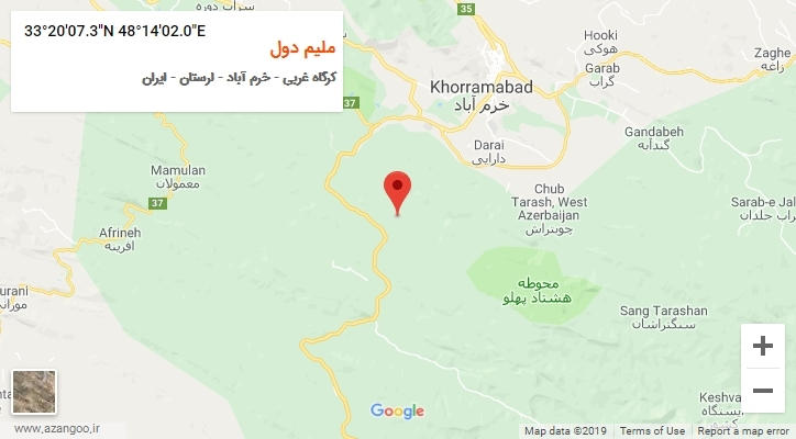 روستای ملیم دول بر روی نقشه