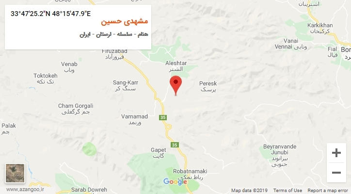 روستای مشهدی حسین بر روی نقشه