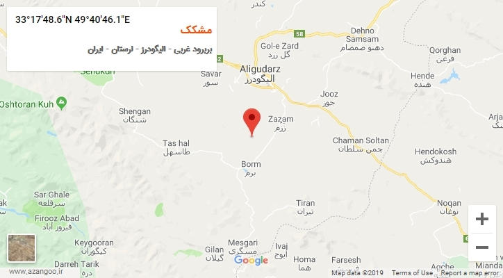 روستای مشکک بر روی نقشه