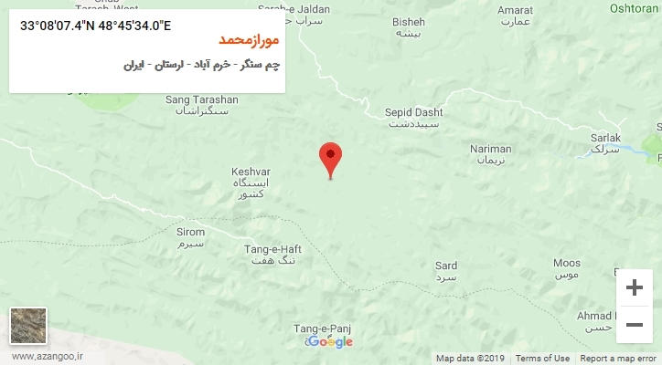 روستای مورازمحمد بر روی نقشه