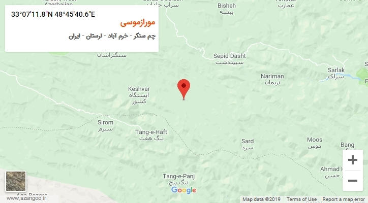 روستای مورازموسی بر روی نقشه