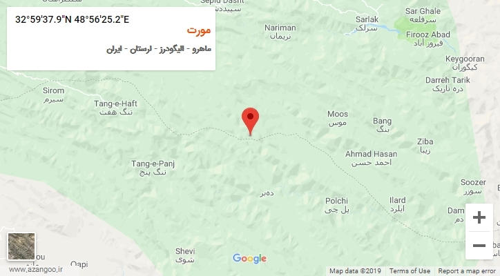 روستای مورت بر روی نقشه