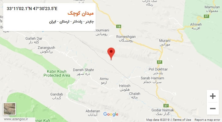 روستای میدان کوچک بر روی نقشه