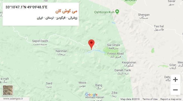 روستای می کوش کان بر روی نقشه