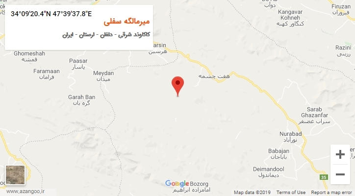 روستای میرمالگه سفلی بر روی نقشه