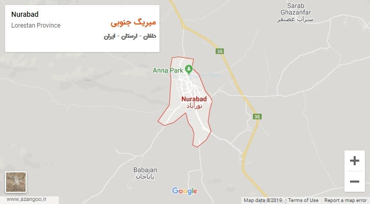 دهستان میریگ جنوبی بر روی نقشه