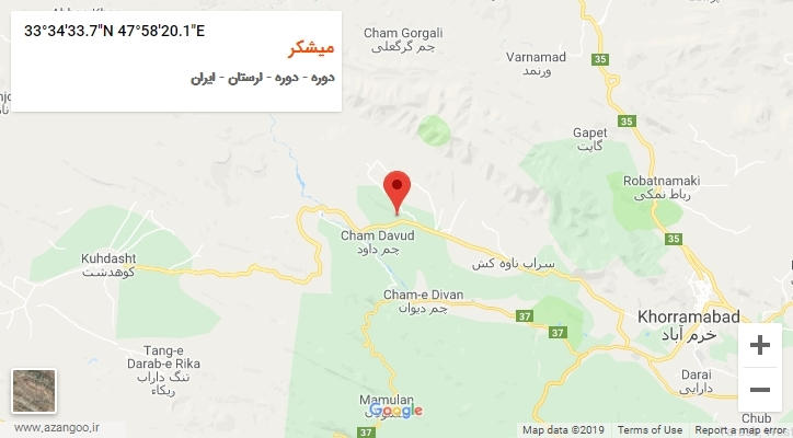 روستای میشکر بر روی نقشه