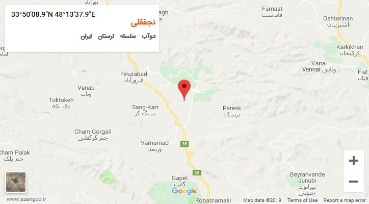 روستای نجفقلی بر روی نقشه