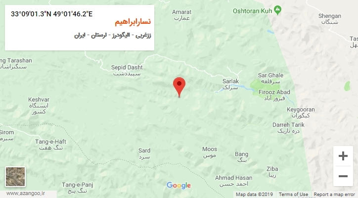 روستای نسارابراهیم بر روی نقشه