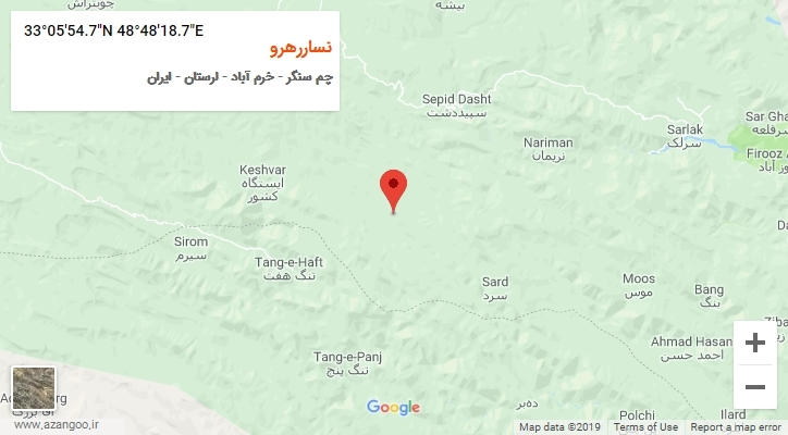 روستای نساررهرو بر روی نقشه