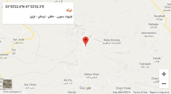 روستای نیله بر روی نقشه