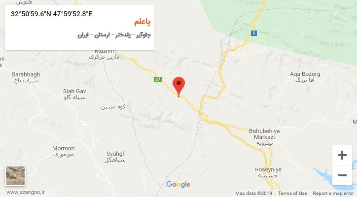 روستای پاعلم بر روی نقشه