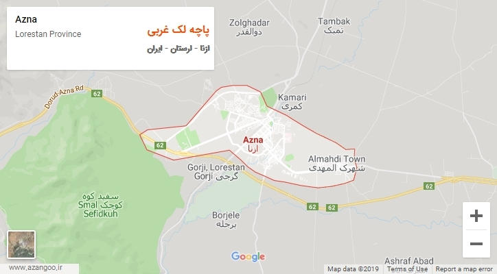 دهستان پاچه لک غربی بر روی نقشه