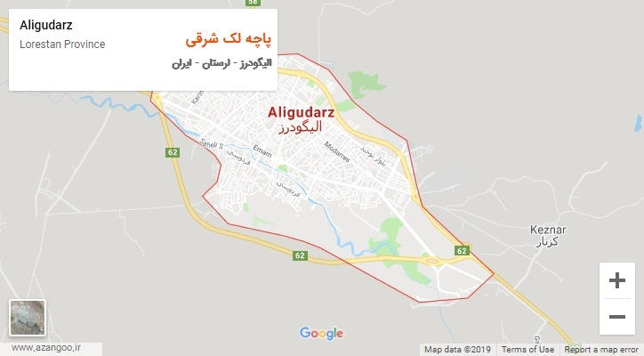 دهستان پاچه لک شرقی بر روی نقشه