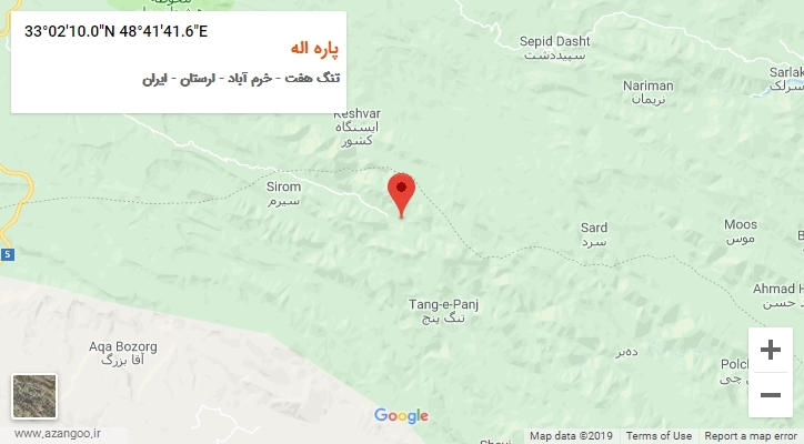 روستای پاره اله بر روی نقشه