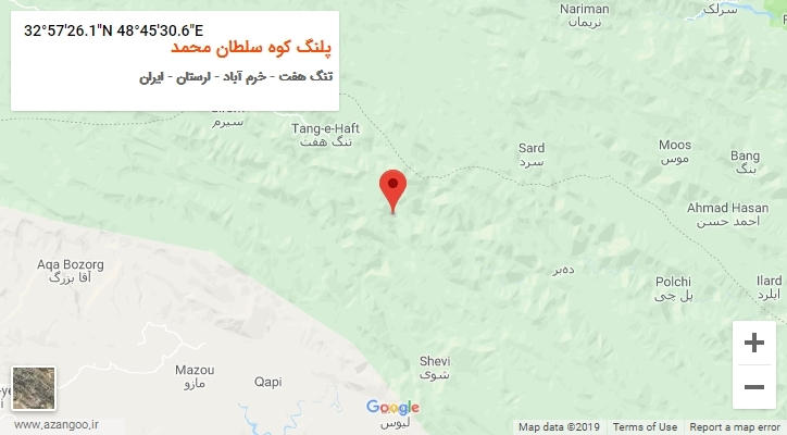 روستای پلنگ کوه سلطان محمد بر روی نقشه