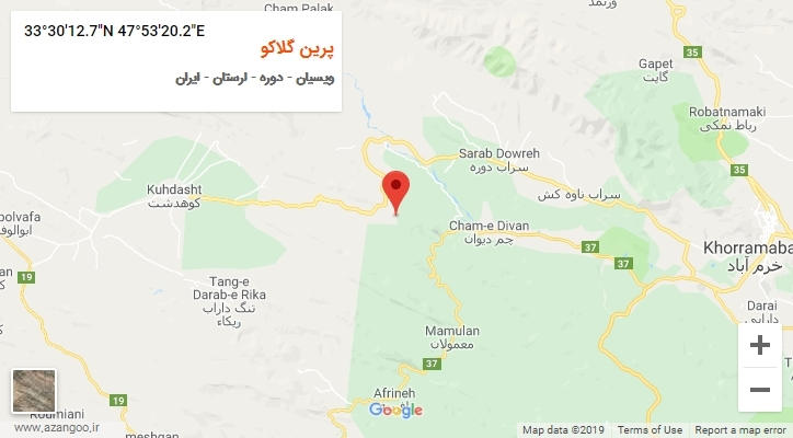 روستای پرین گلاکو بر روی نقشه