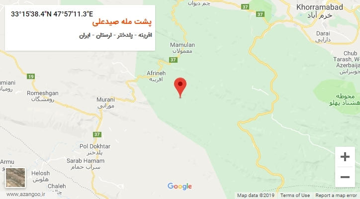 روستای پشت مله صیدعلی بر روی نقشه