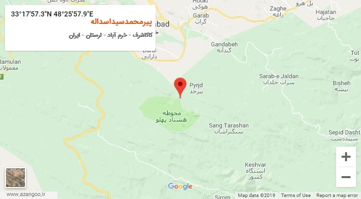 روستای پیرمحمدسیداسداله بر روی نقشه