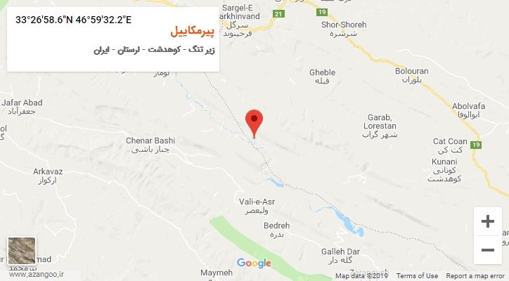 روستای پیرمکاییل بر روی نقشه