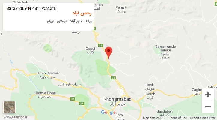 روستای رحمن آباد بر روی نقشه