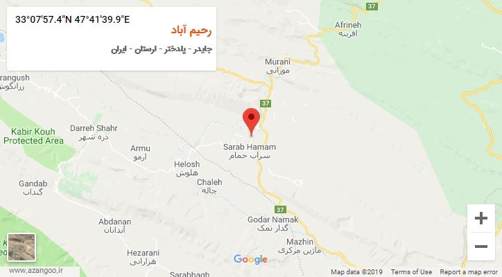 روستای رحیم آباد بر روی نقشه