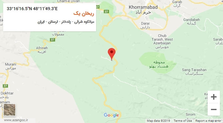 روستای ریخان یک بر روی نقشه