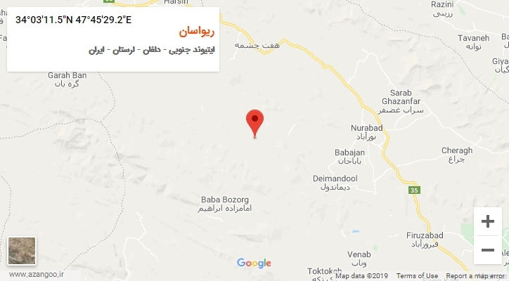 روستای ریواسان بر روی نقشه