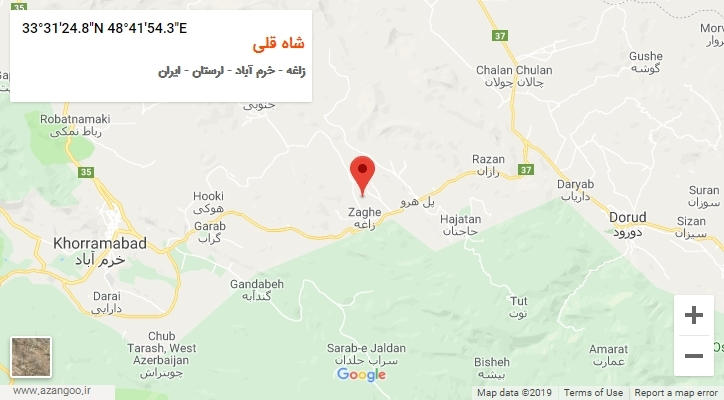 روستای شاه قلی بر روی نقشه