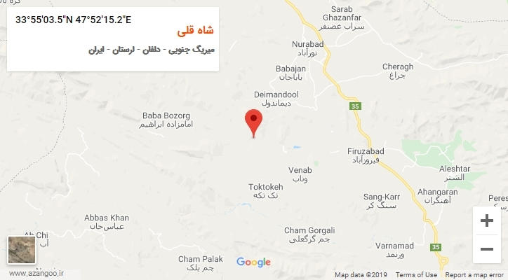 روستای شاه قلی بر روی نقشه
